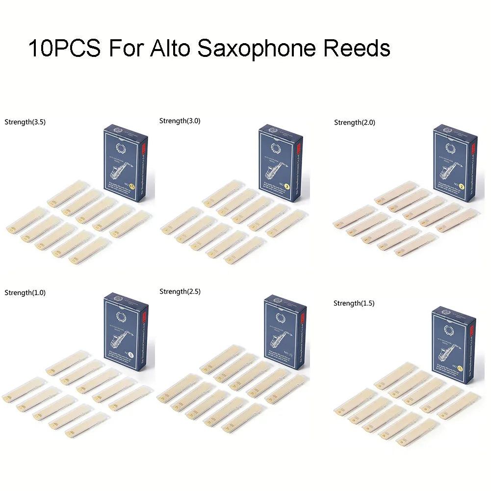 Pack com 10 Palhetas para Sax Alto – Forças 1.0 a 3.5