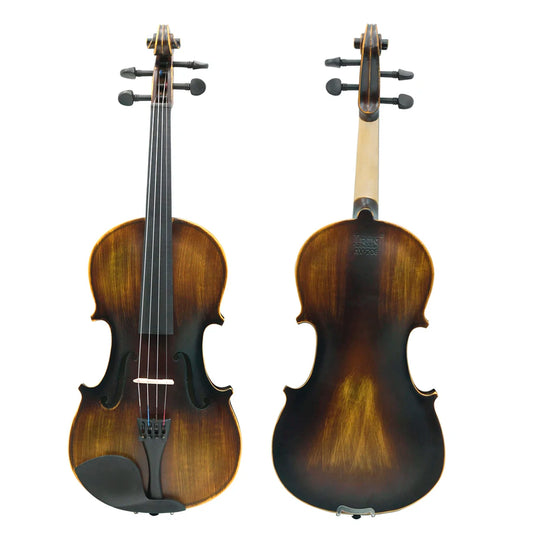 Violino IRIN 4/4 Acústico Profissional Fosco – Conjunto Completo com Estojo, Arco e Acessórios em Basswood para Estudo e Performance