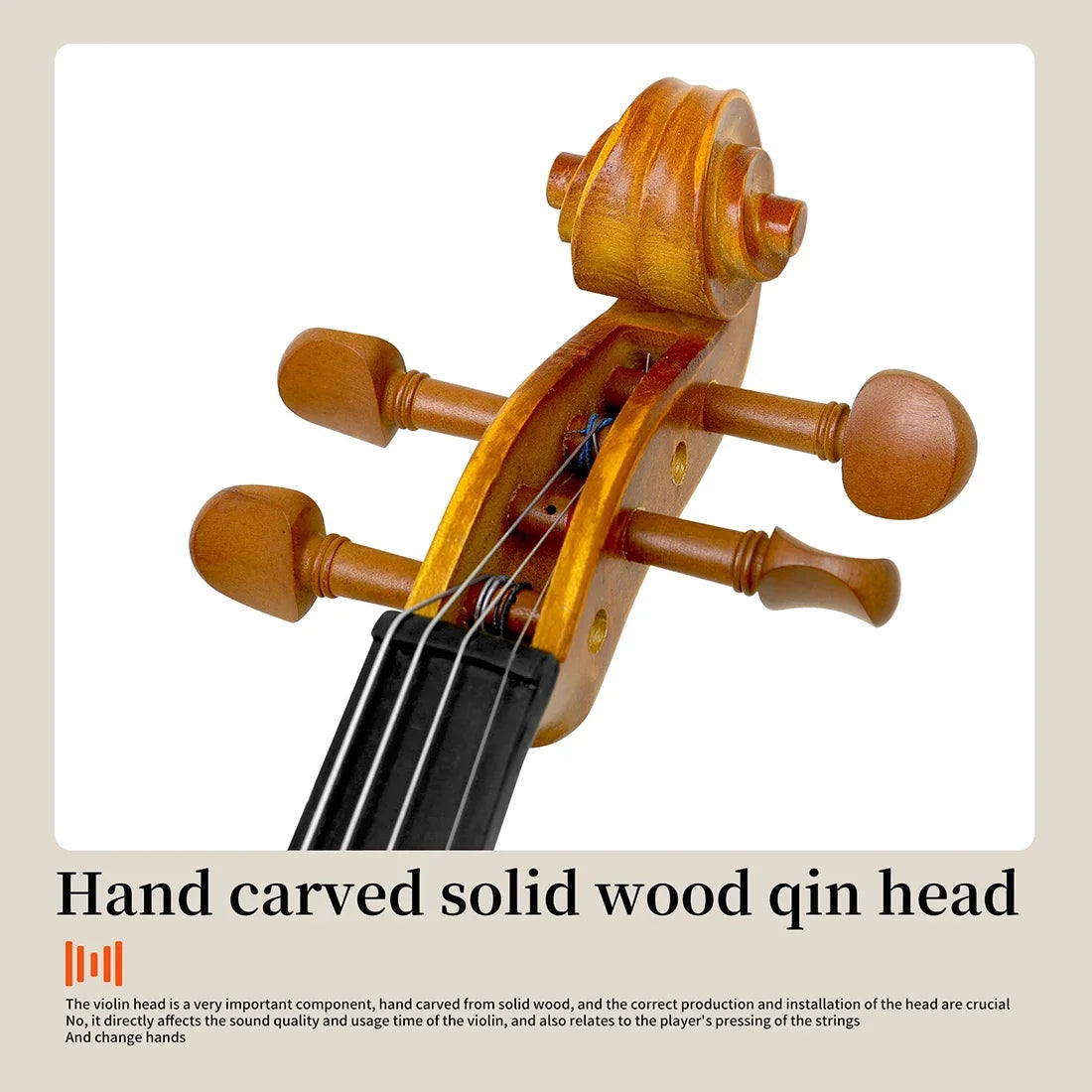 Violino 4/4 Astonvilla Cor Natural – Conjunto em Madeira Maciça com Estojo, Arco e Cordas para Iniciantes