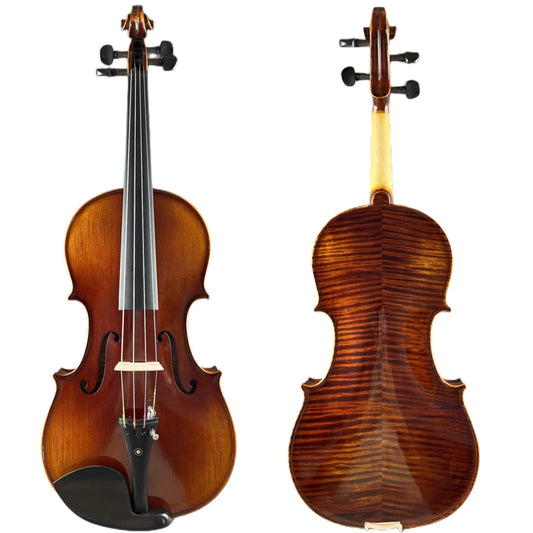 Viola Antonio Stradivarius 15"-16" Madeira Maciça Varnish com Arco e Estojo de Espuma