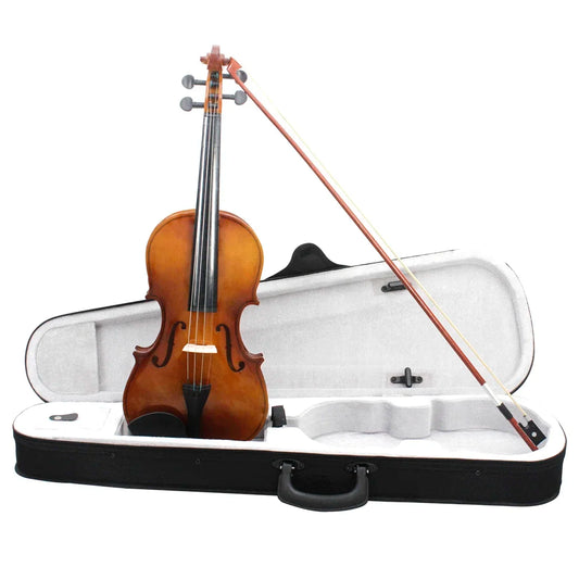 Violino Acústico 4/4 Full Size Basswood Astonvilla AV-102 com Estojo, Arco, Cordas, Espalheira, Afinador e Pano de Limpeza