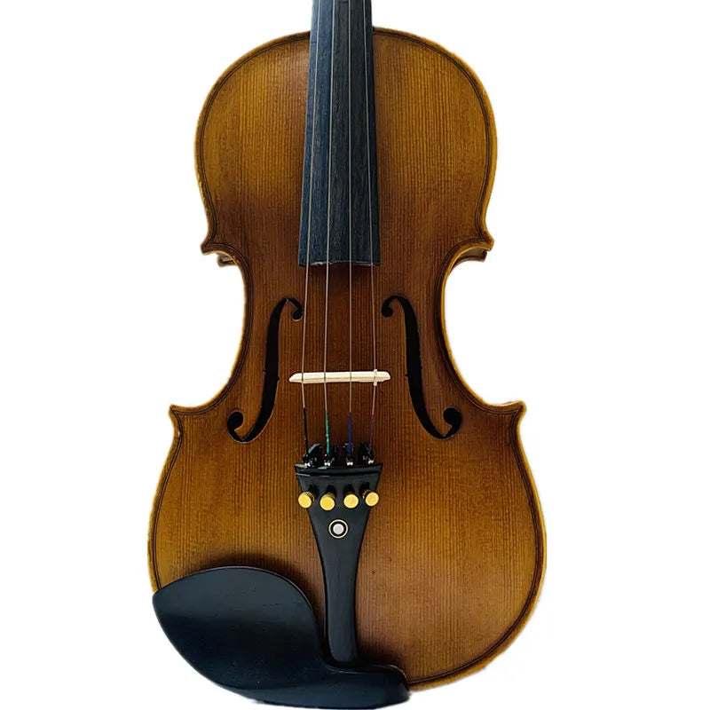 Violino 4/4 Estilo Master Strad – Corpo e Braço Entalhados, Cor Marrom, Som Bonito e Envolvente