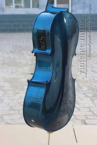 Violoncelo Elétrico 4 Cordas Yinfente 4/4 Preto, Feito à Mão, Timbre Doce, Bolsa e Arco Inclusos #EC1