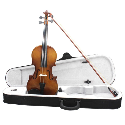 Violino 4/4 Retrô em Madeira Maciça e ABS – Acústico Profissional com Estojo e Arco