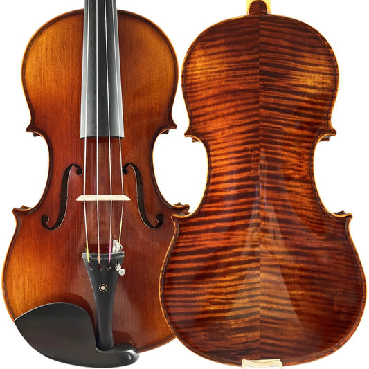 Violino Alto Antonio Stradivarius 15"-16" Madeira Maciça Varnish com Arco e Estojo de Espuma