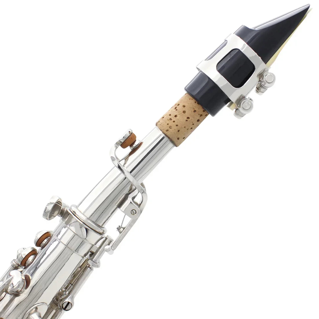 SLADE Saxofone Soprano Bb Profissional – Corpo de Latão Reto com Estojo e Palhetas para Músicos