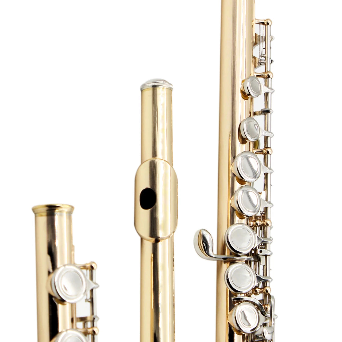 Flauta Transversal C Profissional SLADE – 16 Furos Fechados, Flauta de Concerto com Tecla E