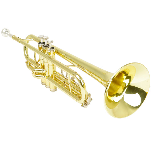 Trompete Profissional SLADE Bb em Latão Dourado com Estojo e Bocal