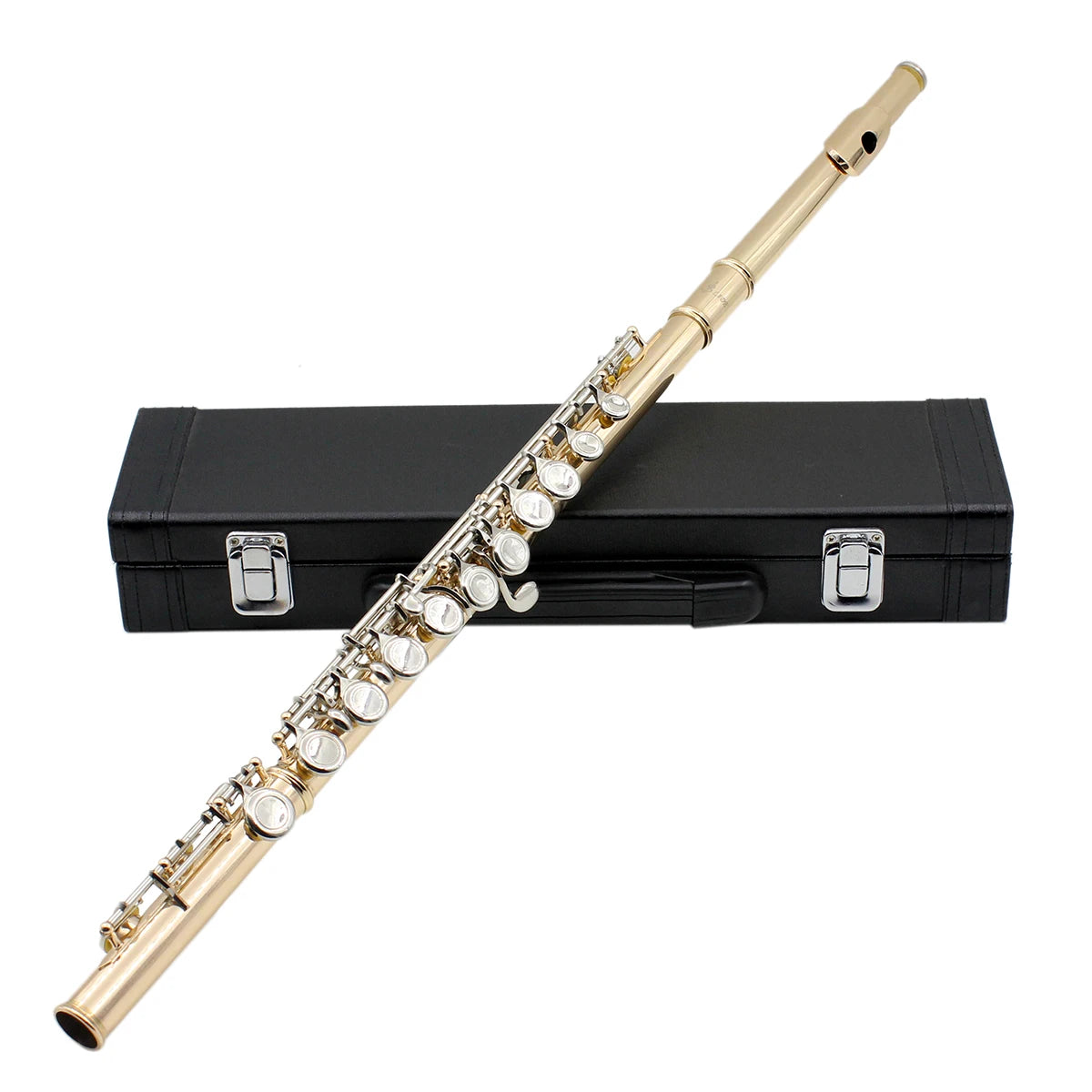 Flauta Transversal C Profissional SLADE – 16 Furos Fechados, Flauta de Concerto com Tecla E