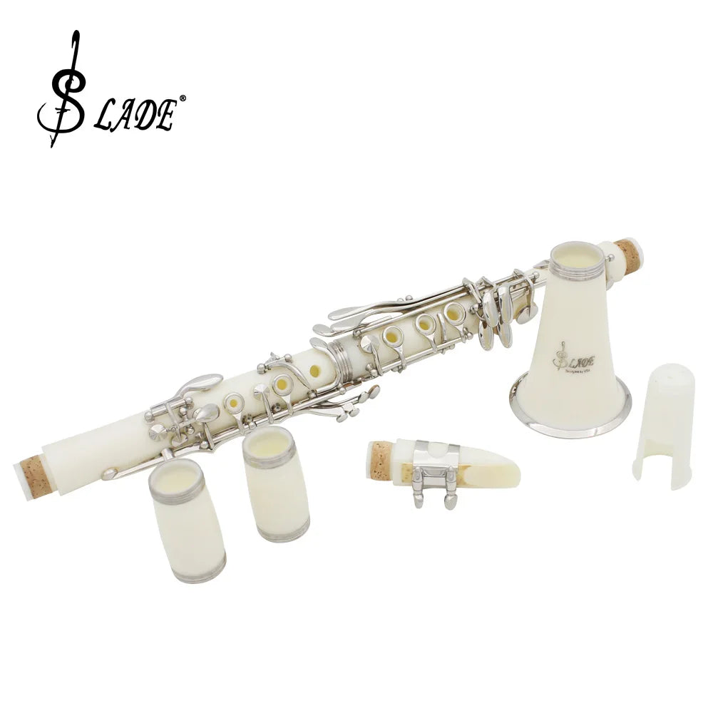 Clarinete Bb 17 Chaves SLADE Profissional em Baquelite com Acessórios
