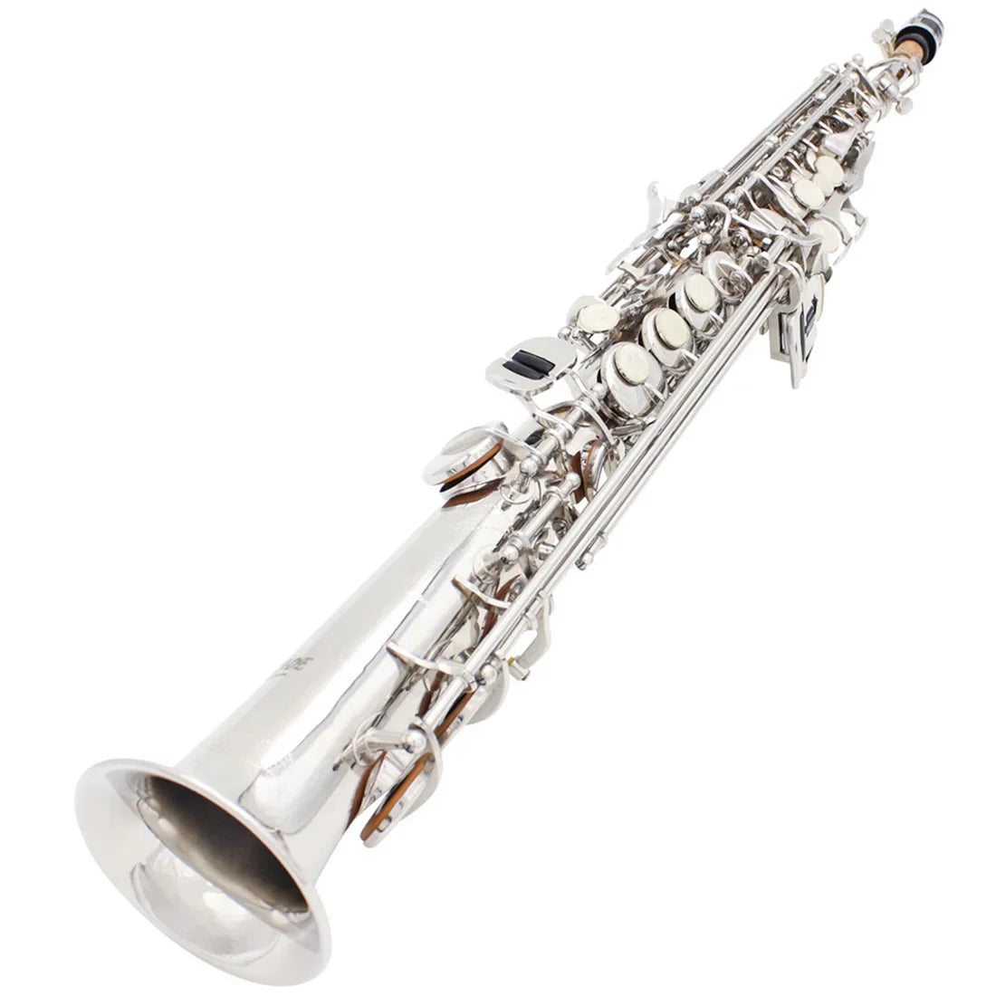 SLADE Saxofone Soprano Bb Profissional – Corpo de Latão Reto com Estojo e Palhetas para Músicos