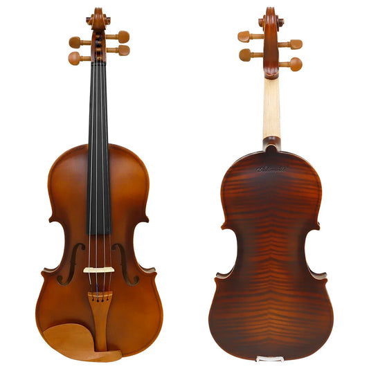 Violino 4/4 Astonvilla Madeira Natural Fosca, Esculpido à Mão – Com Estojo e Arco