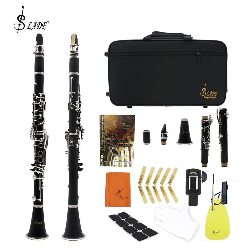 Clarinete Profissional Bb Slade 17 Teclas – Bakelite com Estojo e Acessórios