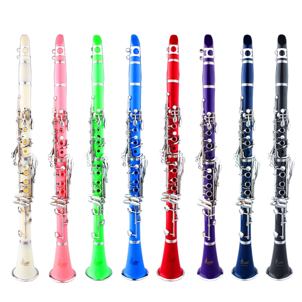 Clarinete SLADE Bb 17 Teclas – Corpo em Baquelite, Instrumento Profissional de Sopro com Estojo e Palheta