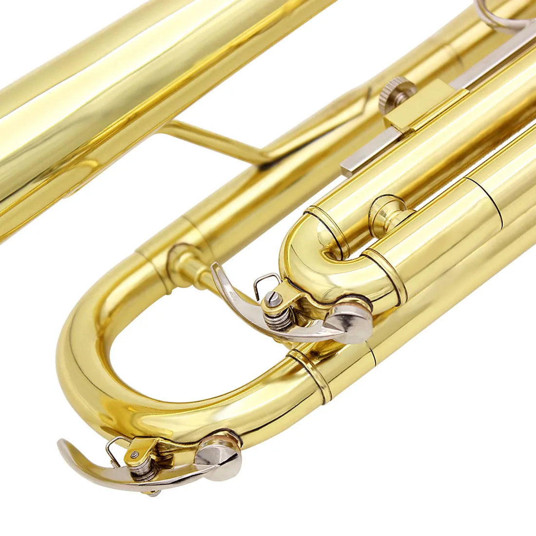 Trompete Profissional SLADE Bb em Latão Dourado com Estojo e Bocal