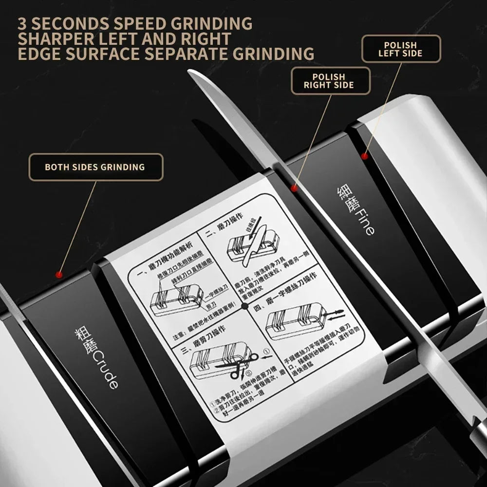 Afiador Elétrico Multifuncional 3 em 1 – Para Facas, Tesouras e Chaves de Fenda com Afiação Rápida Automática - Expresso Nippon