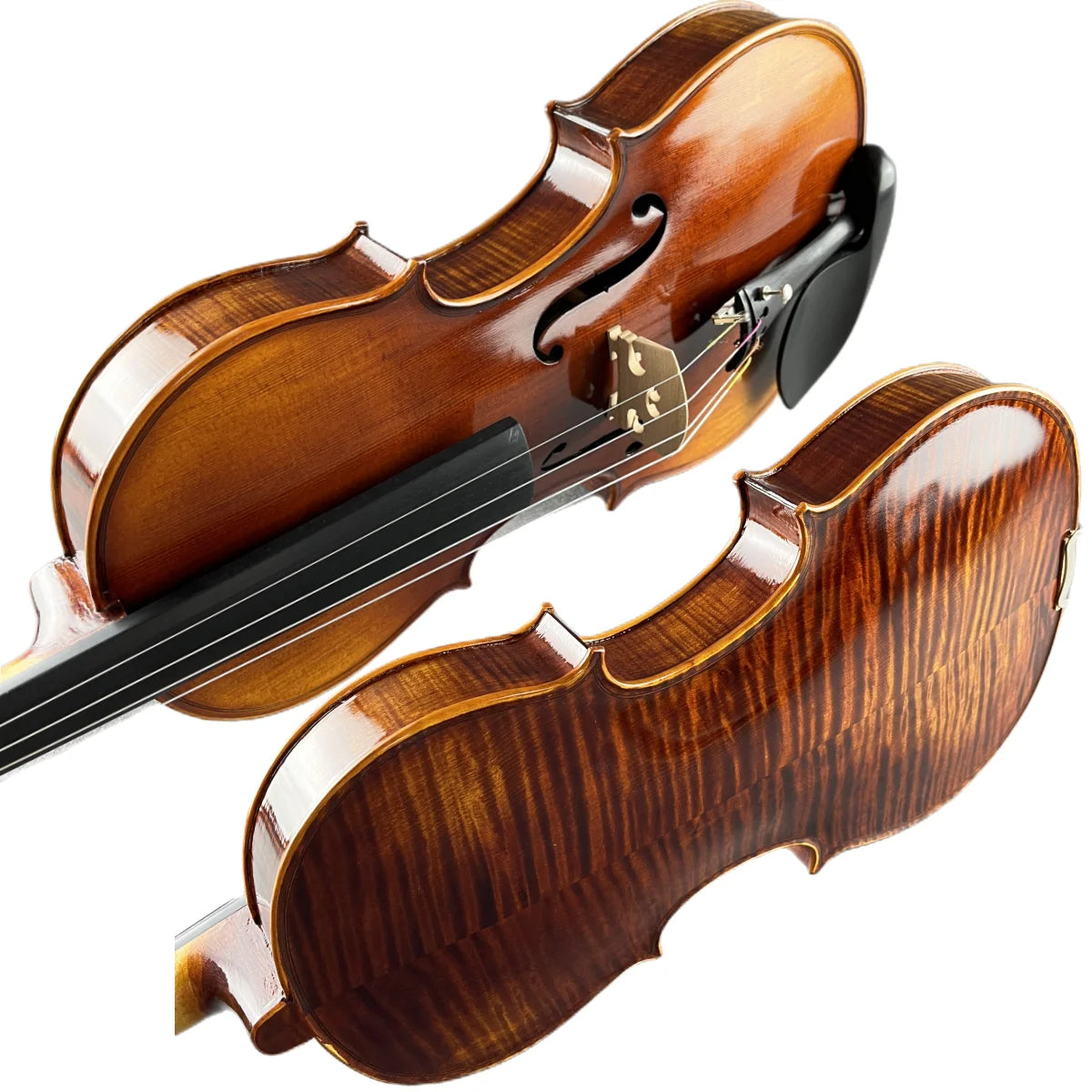 Violino Alto Antonio Stradivarius 15"-16" Madeira Maciça Varnish com Arco e Estojo de Espuma