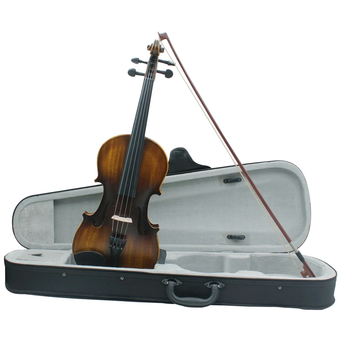 Violino IRIN 4/4 Acústico Profissional Fosco – Conjunto Completo com Estojo, Arco e Acessórios em Basswood para Estudo e Performance