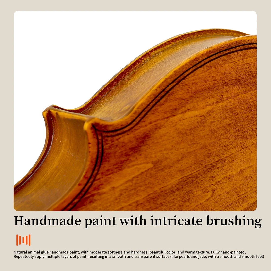 Violino 4/4 Astonvilla Cor Natural – Conjunto em Madeira Maciça com Estojo, Arco e Cordas para Iniciantes
