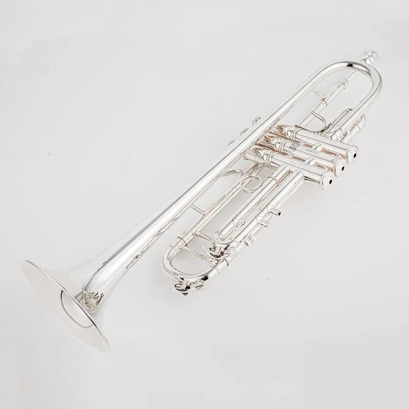 Trompete TOP Stradivarius 190s-37 – Edição 50 Anos, Acabamento Prata, Para Estudantes e Iniciantes