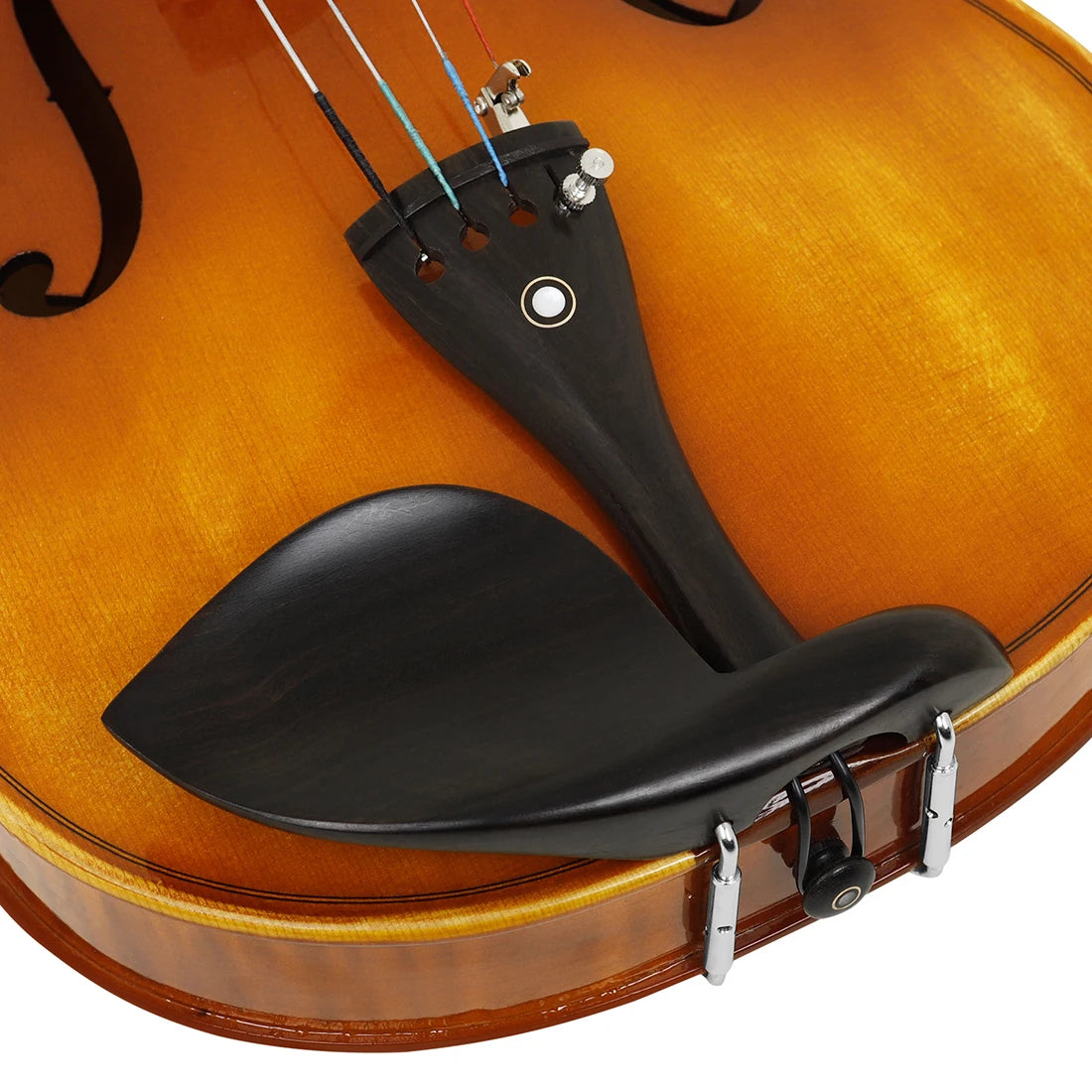 Viola Astonvilla 16” Profissional, Acabamento Faixa de Tigre, Spruce Maciço, Acessórios em Ébano + Estojo e espalheira