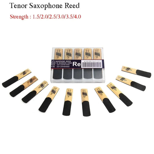 Pack com 10 Palhetas para Sax Tenor – Forças 1.5 a 4.0 com Estojo Plástico
