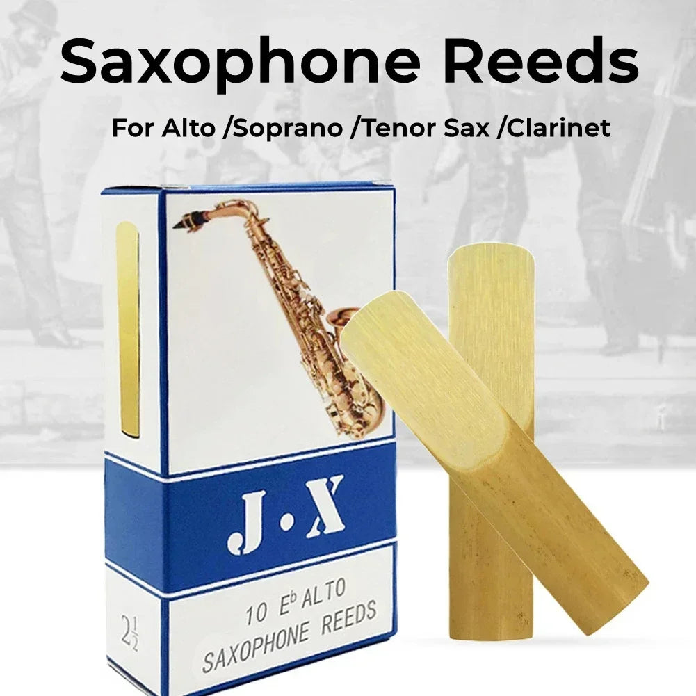 Pack com 10 Palhetas – Força 2.5 para Sax Alto, Soprano, Tenor e Clarinete