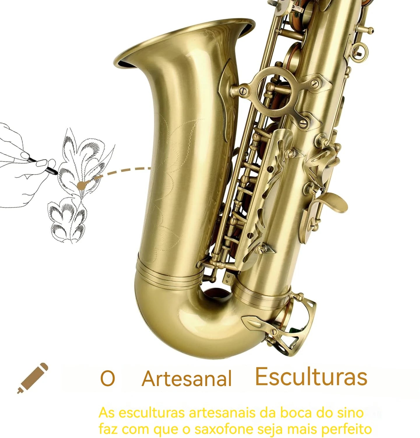 Saxofone Alto E-Level – Ideal para Iniciantes e Estudantes